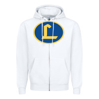 White Loyola Blakefield Zipper Hoodie - linhVisuals