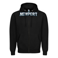 Black Newport School Zipper Hoodie - linhVisuals