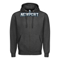 Charcoal Heather Newport School Zipper Hoodie - linhVisuals