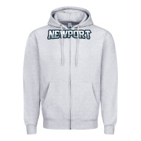 Heather Grey Newport School Zipper Hoodie - linhVisuals
