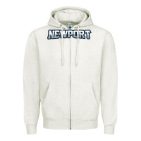 Oatmeal Heather Newport School Zipper Hoodie - linhVisuals