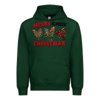 Forest Green Merry Cluckin' Christmas Urban Hoodie - RanaPortraitStore