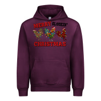 Mauve Wine Merry Cluckin' Christmas Urban Hoodie - RanaPortraitStore