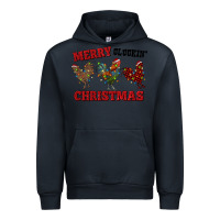 Navy Merry Cluckin' Christmas Urban Hoodie - RanaPortraitStore