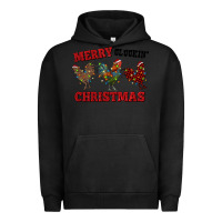 Pigment Black Merry Cluckin' Christmas Urban Hoodie - RanaPortraitStore