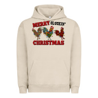 Pigment French Oak Merry Cluckin' Christmas Urban Hoodie - RanaPortraitStore