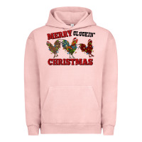 Pigment Salmon Merry Cluckin' Christmas Urban Hoodie - RanaPortraitStore