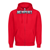 Red Newport School Zipper Hoodie - linhVisuals