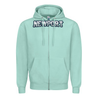 Seafoam Newport School Zipper Hoodie - linhVisuals