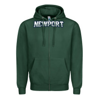 Sports Green Newport School Zipper Hoodie - linhVisuals