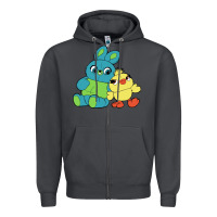 Smoke bunny and ducky Zipper Hoodie - linhVisuals