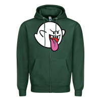 Sports Green boo Zipper Hoodie - linhVisuals