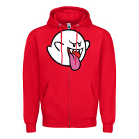 Red boo Zipper Hoodie - linhVisuals