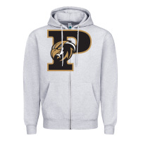 Heather Grey poolesville high school Zipper Hoodie - linhVisuals