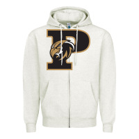 Oatmeal Heather poolesville high school Zipper Hoodie - linhVisuals