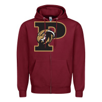 Burgundy poolesville high school Zipper Hoodie - linhVisuals