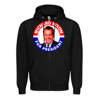Black richard nixon president usa vote election campaign t shirt Zipper Hoodie - linhVisuals