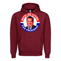 Burgundy richard nixon president usa vote election campaign t shirt Zipper Hoodie - linhVisuals