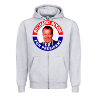 Heather Grey richard nixon president usa vote election campaign t shirt Zipper Hoodie - linhVisuals
