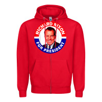 Red richard nixon president usa vote election campaign t shirt Zipper Hoodie - linhVisuals