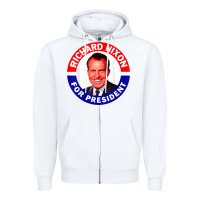 White richard nixon president usa vote election campaign t shirt Zipper Hoodie - linhVisuals