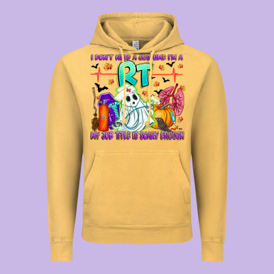 Respiratory Therapist Halloween Humor Vintage Hoodie Designed By Cowhidedigitalart