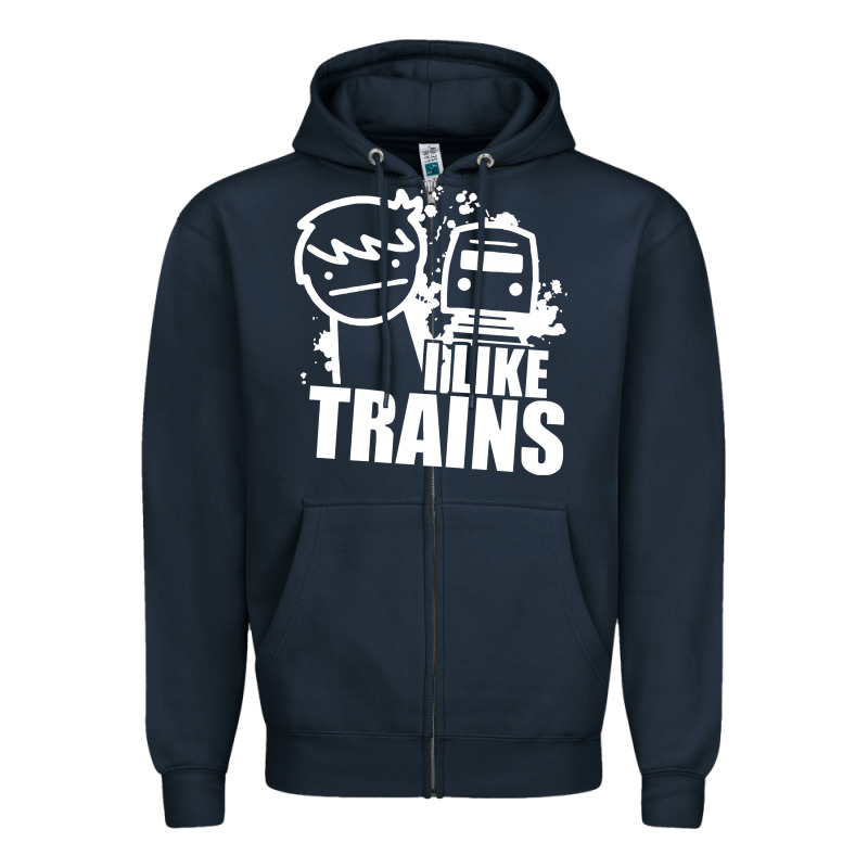 I Like Trains Zipper Hoodie by linhVisuals | Teevron