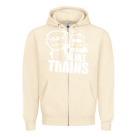 Sandshell i like trains Zipper Hoodie - linhVisuals