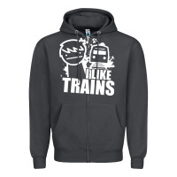 Smoke i like trains Zipper Hoodie - linhVisuals
