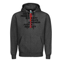 Charcoal Heather anti trump resist Zipper Hoodie - linhVisuals