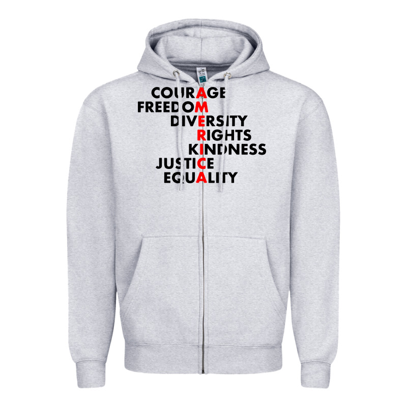 Anti Trump Resist Zipper Hoodie by linhVisuals | Teevron