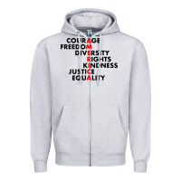 Heather Grey anti trump resist Zipper Hoodie - linhVisuals