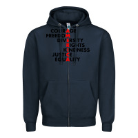 Navy anti trump resist Zipper Hoodie - linhVisuals