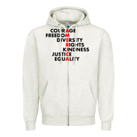 Oatmeal Heather anti trump resist Zipper Hoodie - linhVisuals