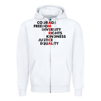 White anti trump resist Zipper Hoodie - linhVisuals