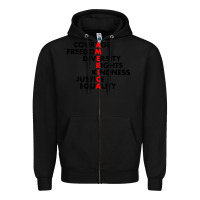Black anti trump resist Zipper Hoodie - linhVisuals