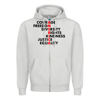 Dove Grey anti trump resist Zipper Hoodie - linhVisuals