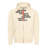 Sandshell anti trump resist Zipper Hoodie - linhVisuals