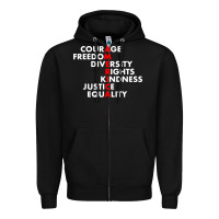 Black anti trump resist Zipper Hoodie - linhVisuals