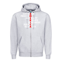 Heather Grey anti trump resist Zipper Hoodie - linhVisuals