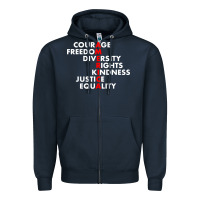 Navy anti trump resist Zipper Hoodie - linhVisuals