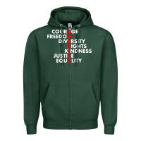 Sports Green anti trump resist Zipper Hoodie - linhVisuals
