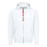 White anti trump resist Zipper Hoodie - linhVisuals