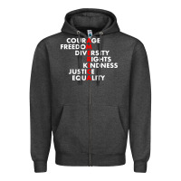 Charcoal Heather anti trump resist Zipper Hoodie - linhVisuals