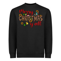 Black merry christmas y'all Heavyweight Sweatshirt - JahusDesignShop