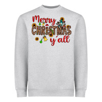 Heather Grey merry christmas y'all Heavyweight Sweatshirt - JahusDesignShop