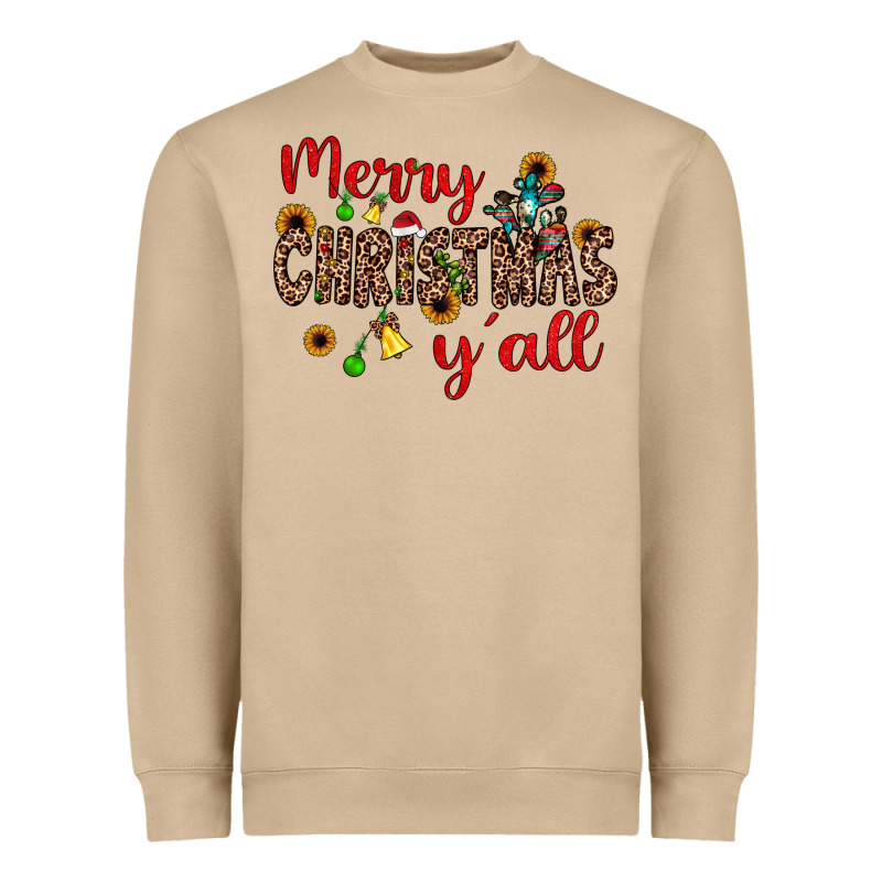 Merry Christmas Y'all Heavyweight Sweatshirt by JahusDesignShop | Teevron