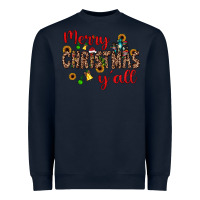 Navy merry christmas y'all Heavyweight Sweatshirt - JahusDesignShop