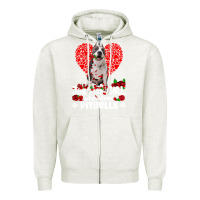 Oatmeal Heather pitbull lover dog roses funny just a girl who loves pitbull 213 pitbul Zipper Hoodie - linhVisuals