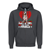 Smoke pitbull lover dog roses funny just a girl who loves pitbull 213 pitbul Zipper Hoodie - linhVisuals